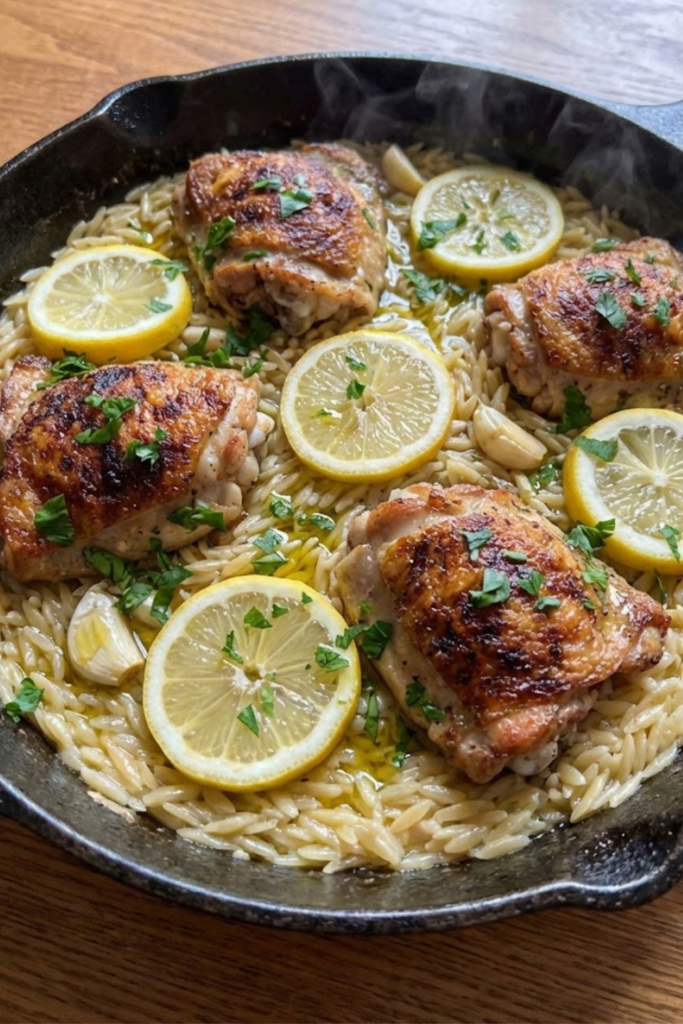 Zesty & Juicy: One Pan Lemon Herb Chicken and Orzo Recipe 1 Article Image 2026 02 06T171104.127