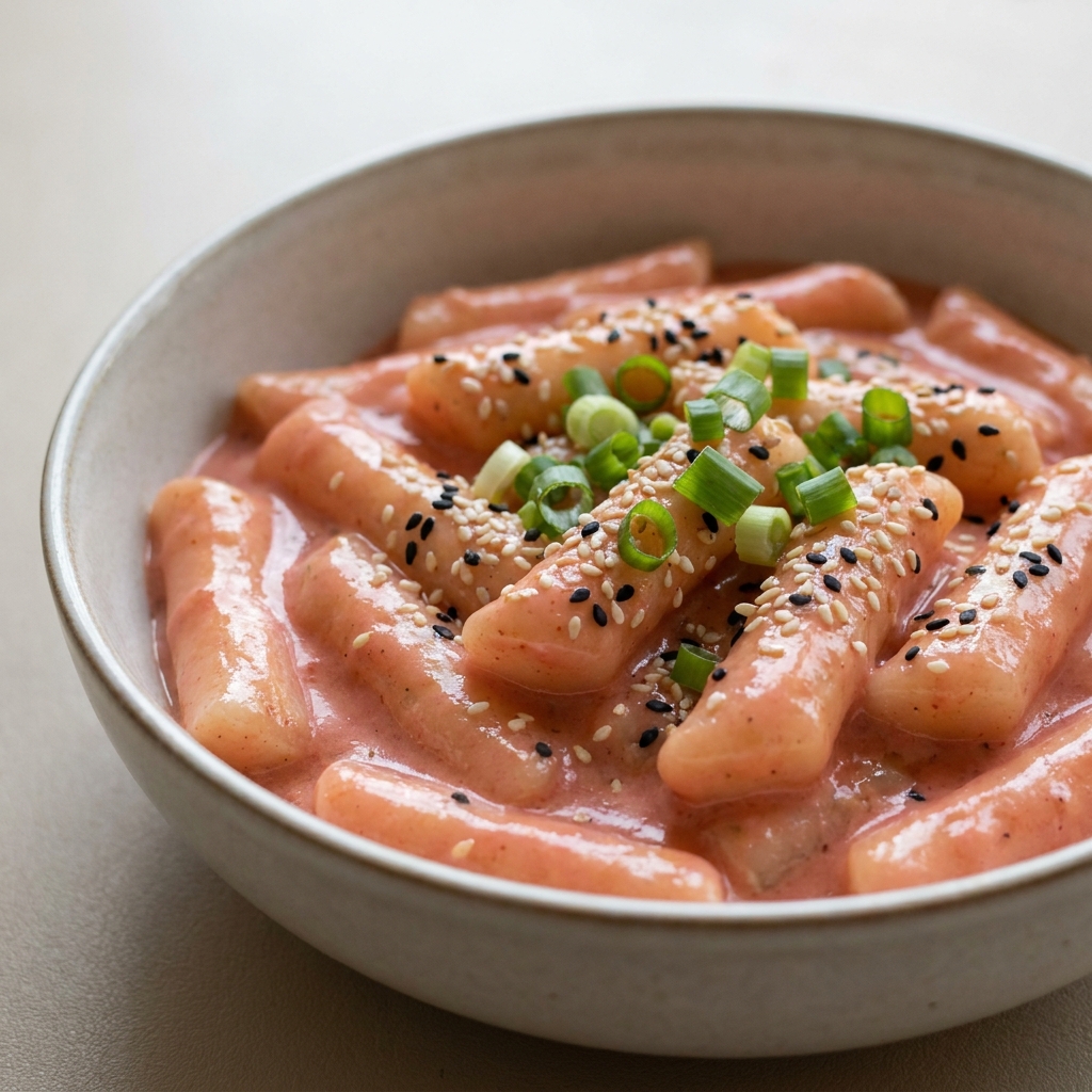 Rose tteokbokki recipe