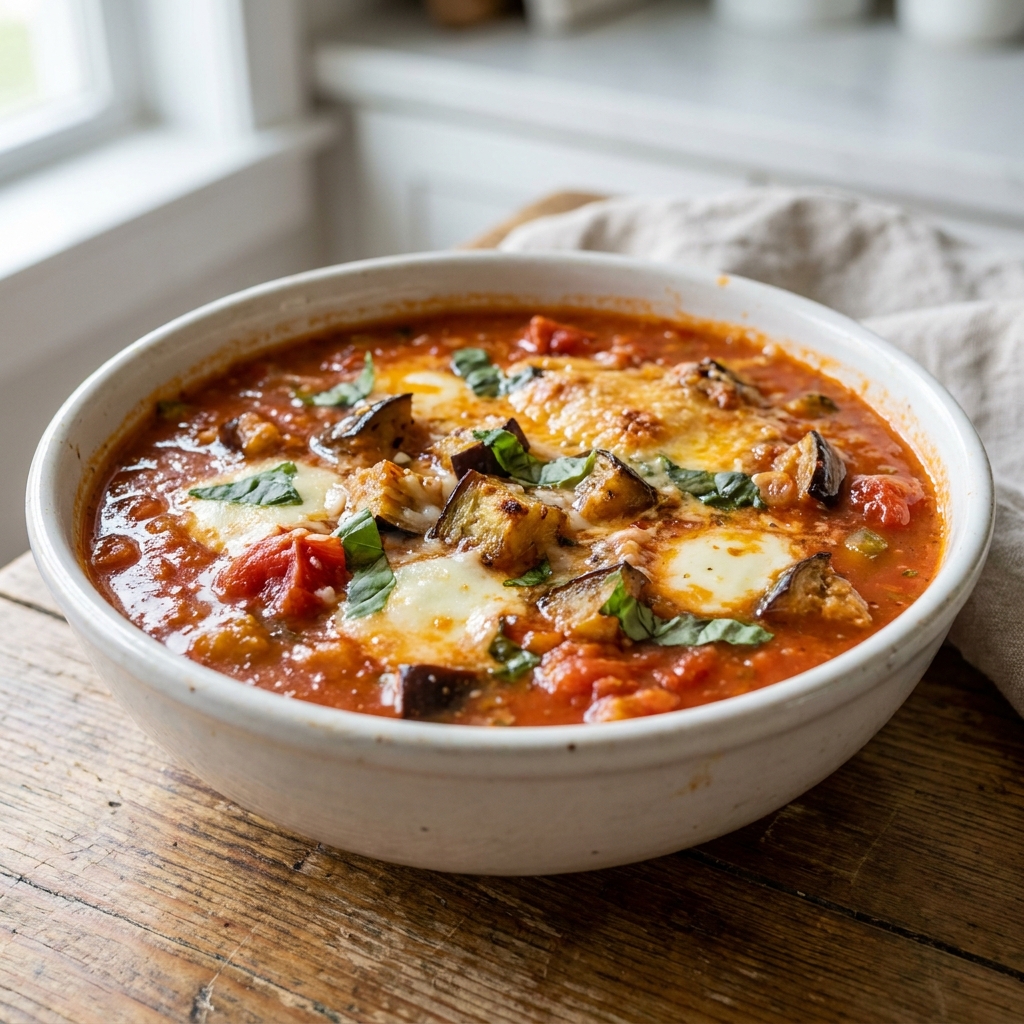 Eggplant parmesan soup recipe