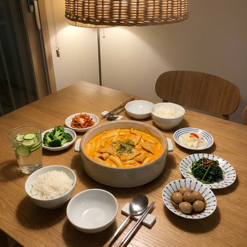 Rose tteokbokki recipe