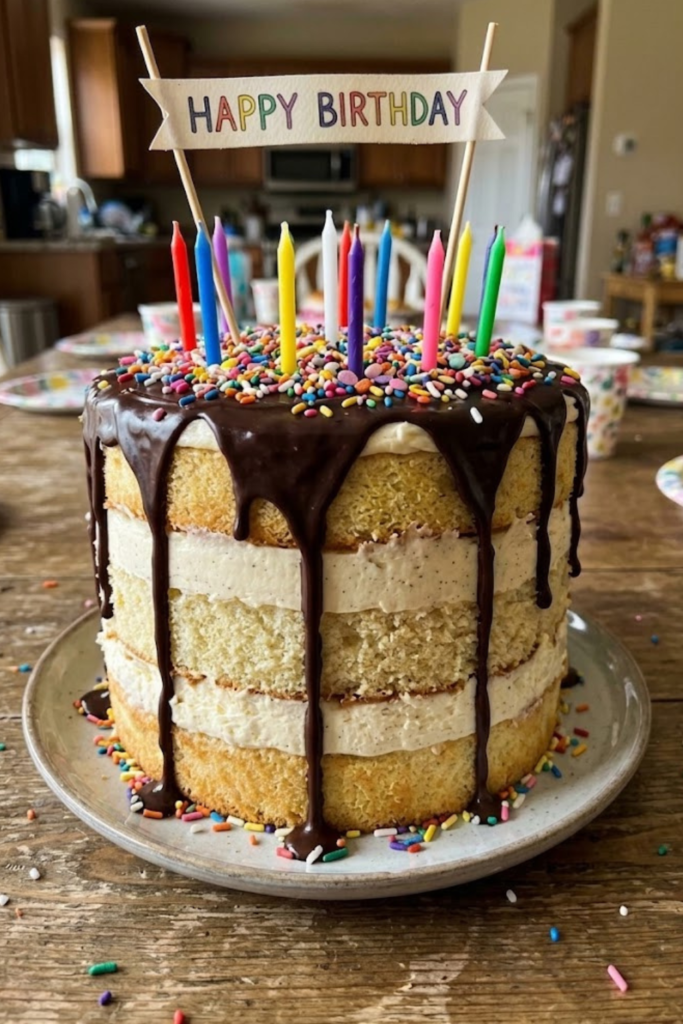 The Best Vanilla Birthday Cake with Chocolate Drip and Soft Fluffy Layers Recipe (2026 Edition) 1 Untitled Design 1 25