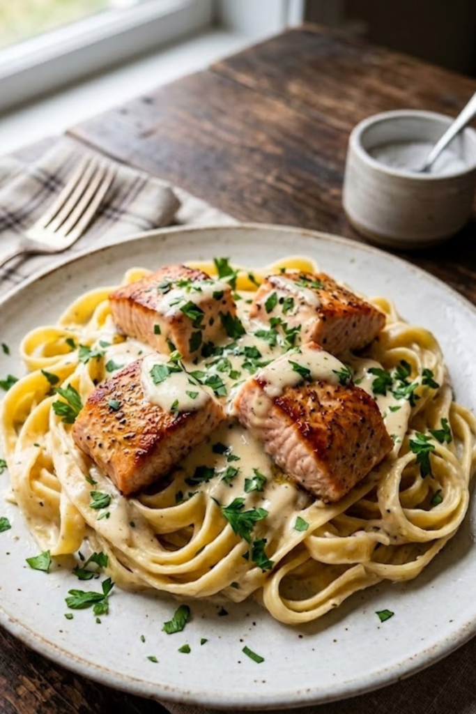 Salmon Pasta with Creamy Garlic Sauce Easy Recipe (2026 Guide) 4 Untitled Design 4 14