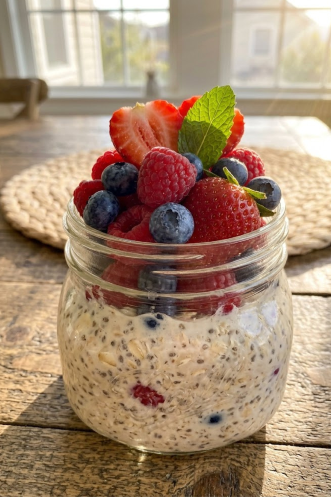 2026’s Ultimate Overnight Oats with Chia Seeds Almond Milk and Berries Healthy Breakfast Recipe 4 Untitled design 2 36