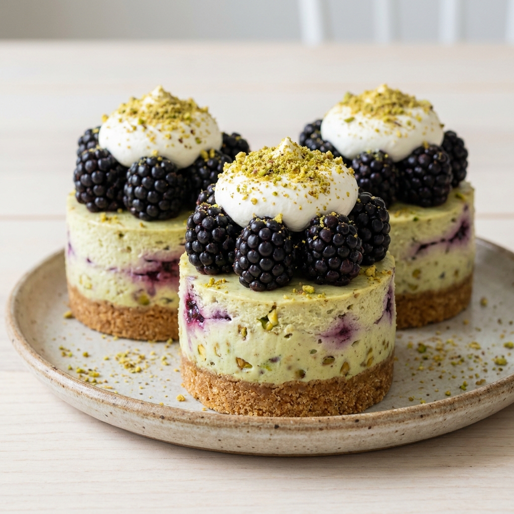 Pistachio Blackberry Cheesecake Towers Recipe: Elegant Dessert 2026 12 pistachio blackberry cheesecake towers recipe