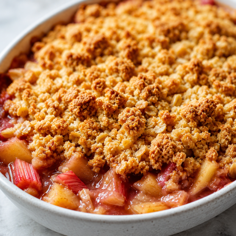 Rhubarb Apple And Ginger Crumble Recipe