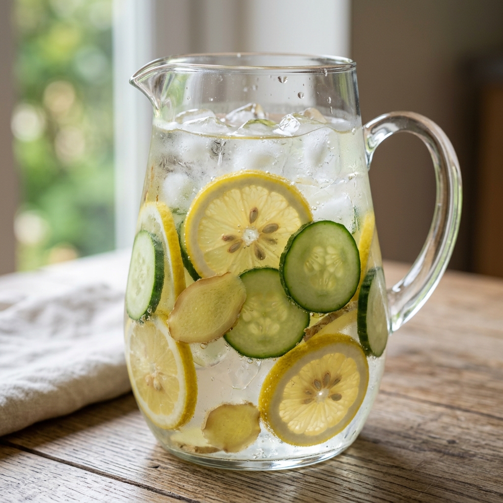 Lemon Ginger Cucumber Water Recipe