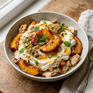 Roasted Nectarine Mess With Pistachio Dukkah Recipe