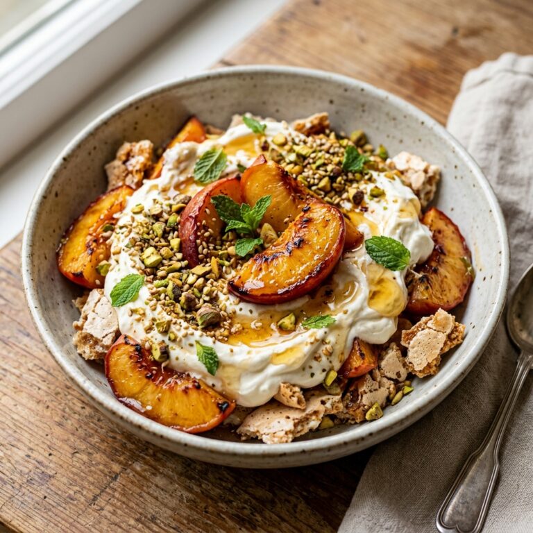 Roasted Nectarine Mess With Pistachio Dukkah Recipe