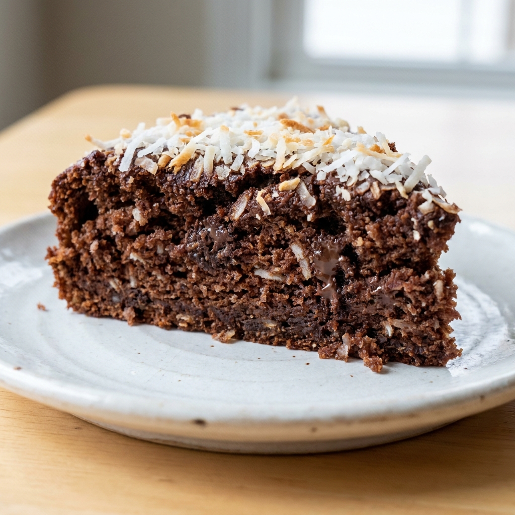 healthy chocolate coconut snack cake gluten free
