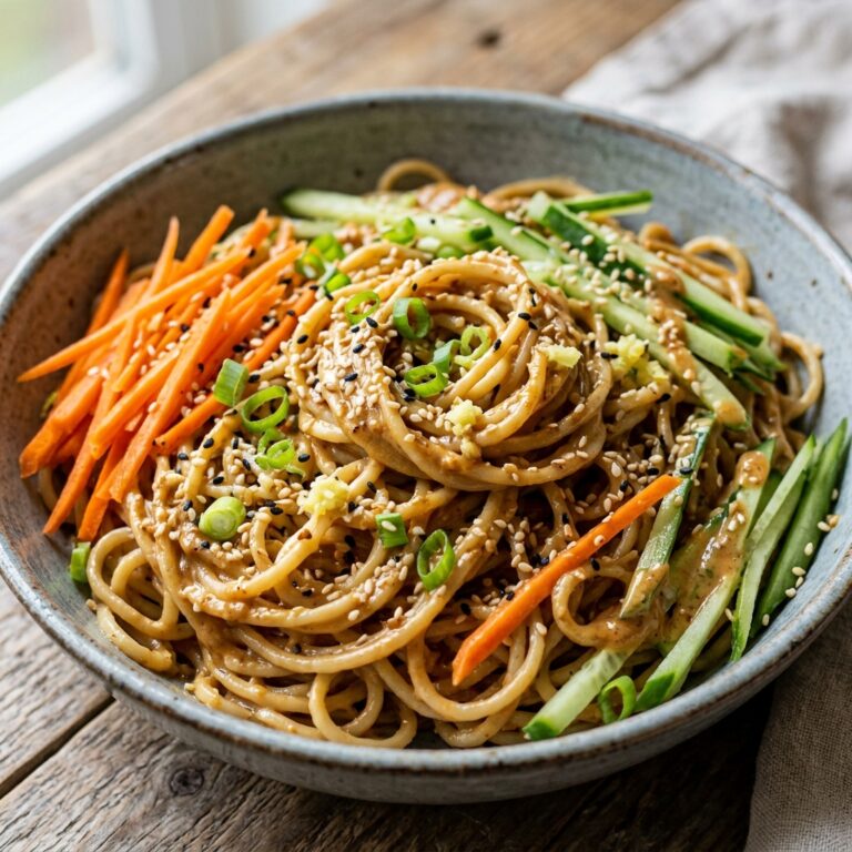 Cold Peanut Ginger Noodles Recipe