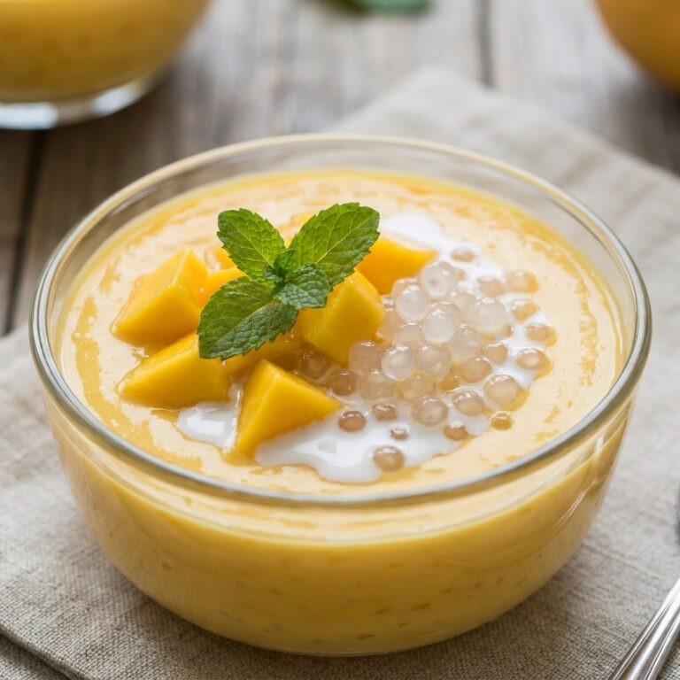 mango sago pudding recipe