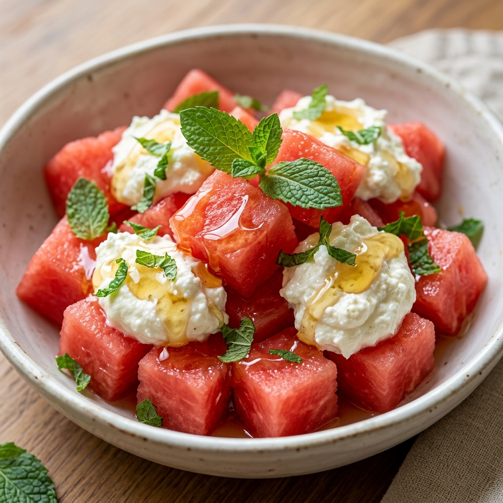 Watermelon With Whipped Feta Recipe