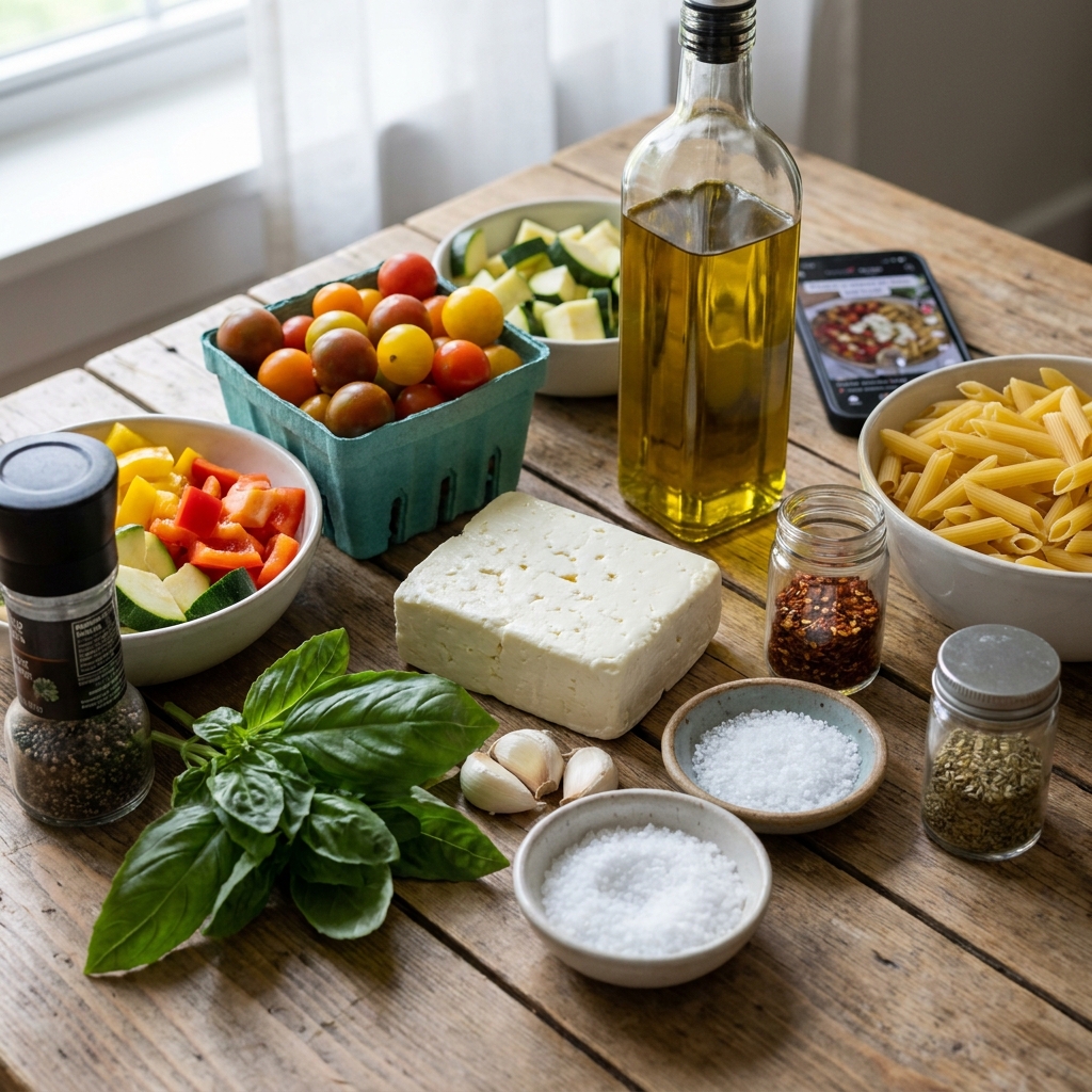 tiktok tomato feta pasta recipe