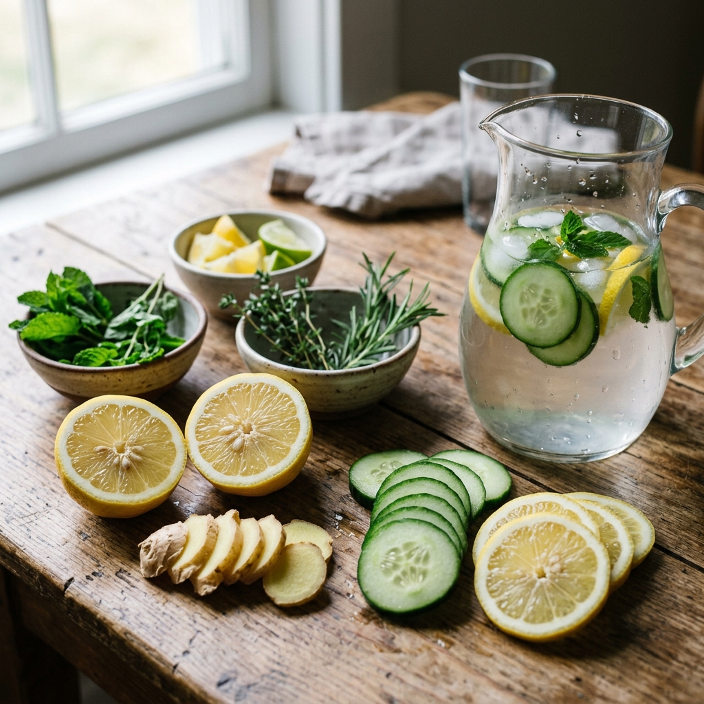 Lemon Ginger Cucumber Water Recipe