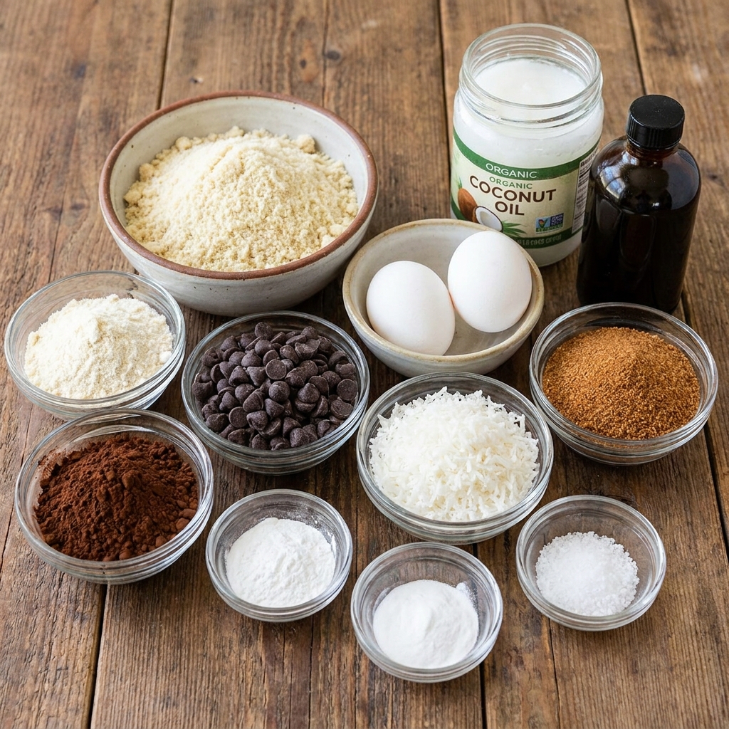 healthy chocolate coconut snack cake gluten free