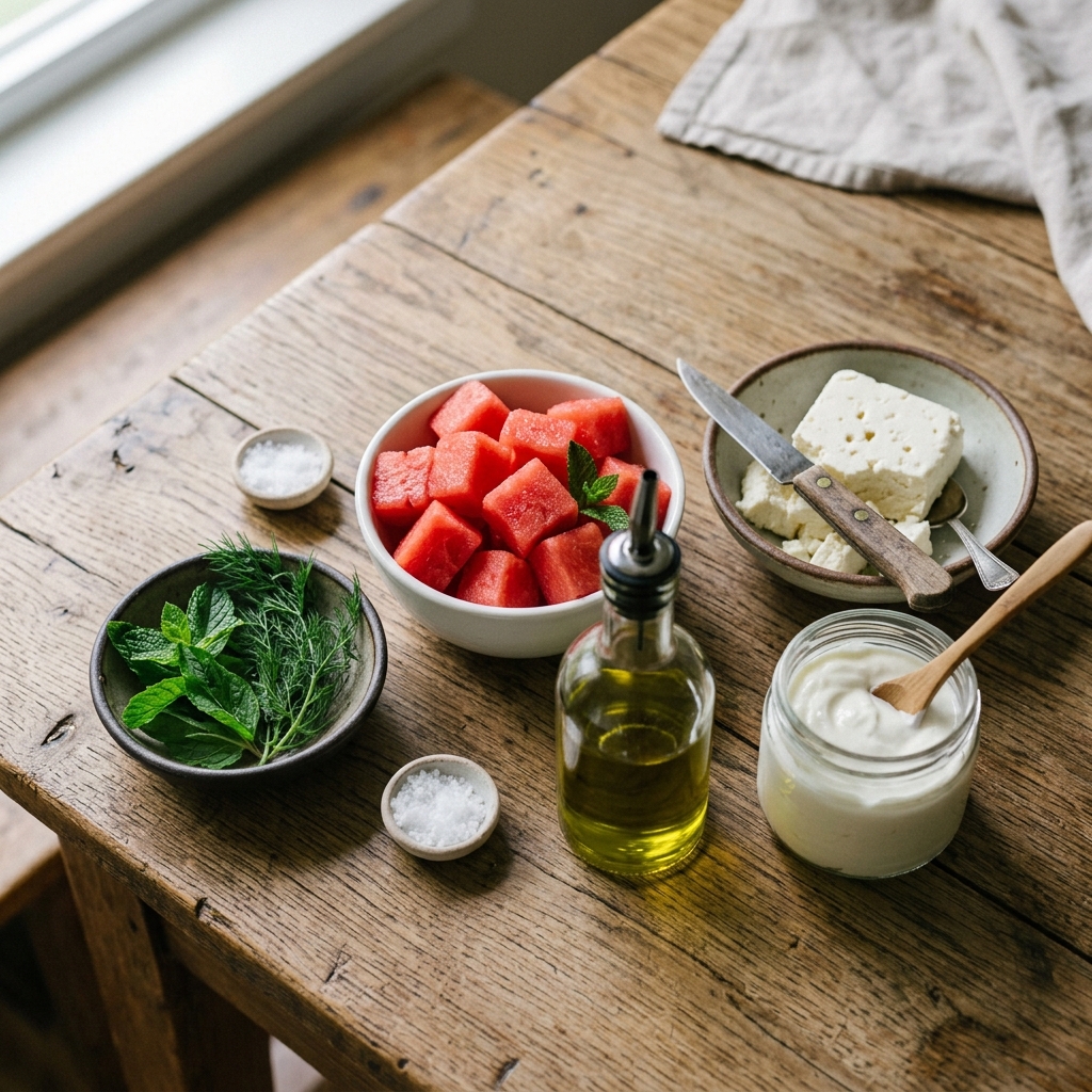 Watermelon With Whipped Feta Recipe