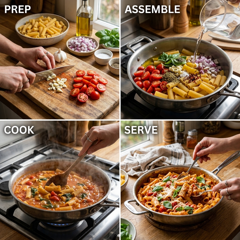 Viral One Pan Pasta Recipe: The Ultimate Quick Dinner 2026 12 Viral One Pan Pasta Recipe