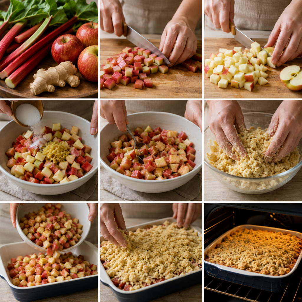 Rhubarb Apple And Ginger Crumble Recipe