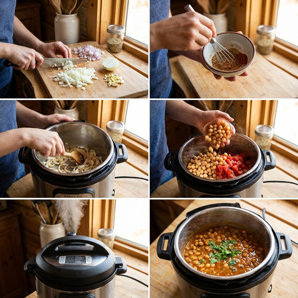 Chana Masala Instant Pot Zero Oil: Healthy Chickpea Curry Recipe 2026 3 chana masala instant pot zero oil