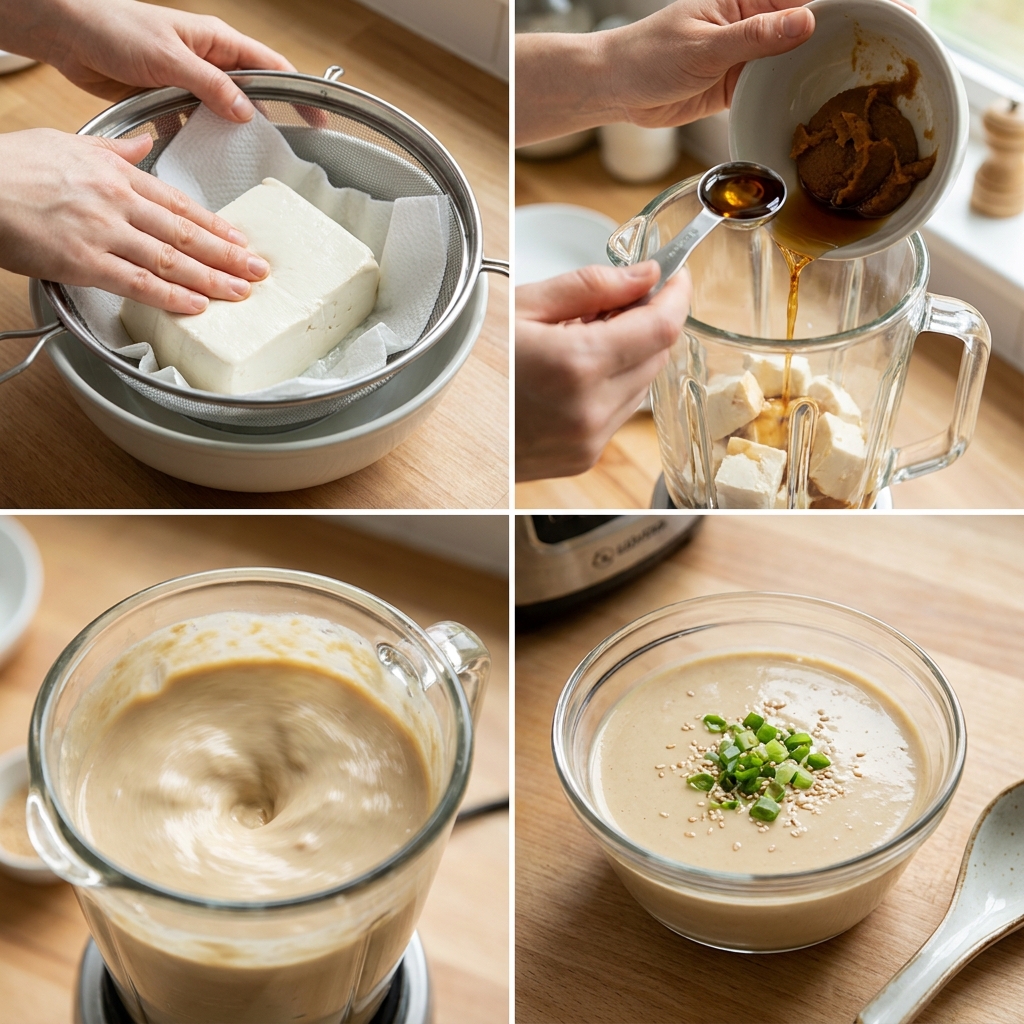 silken tofu miso dressing recipe