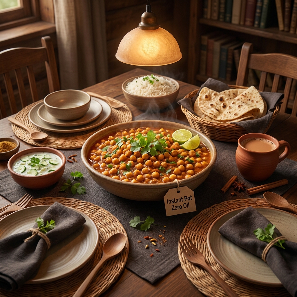Chana Masala Instant Pot Zero Oil: Healthy Chickpea Curry Recipe 2026 4 chana masala instant pot zero oil