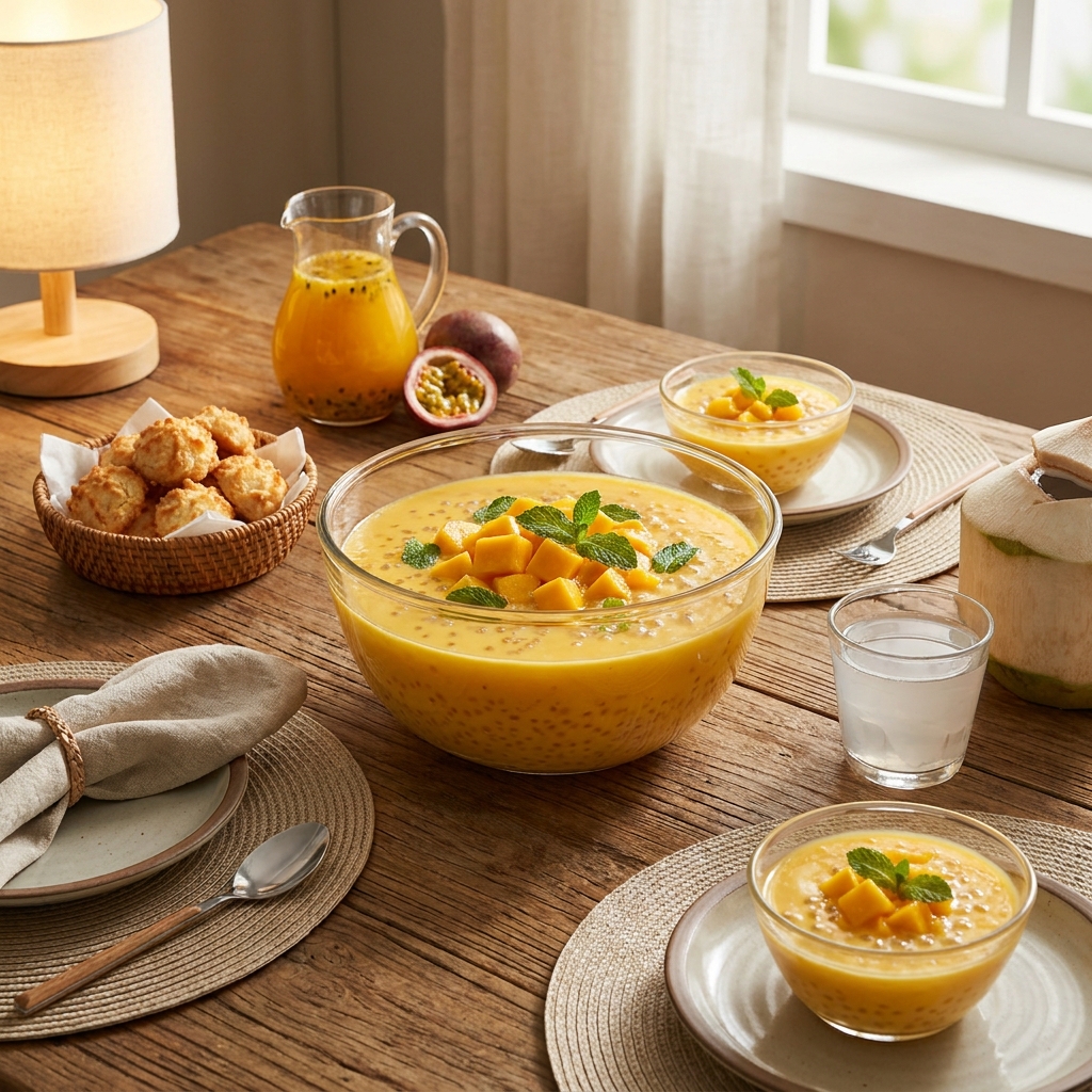 mango sago pudding recipe