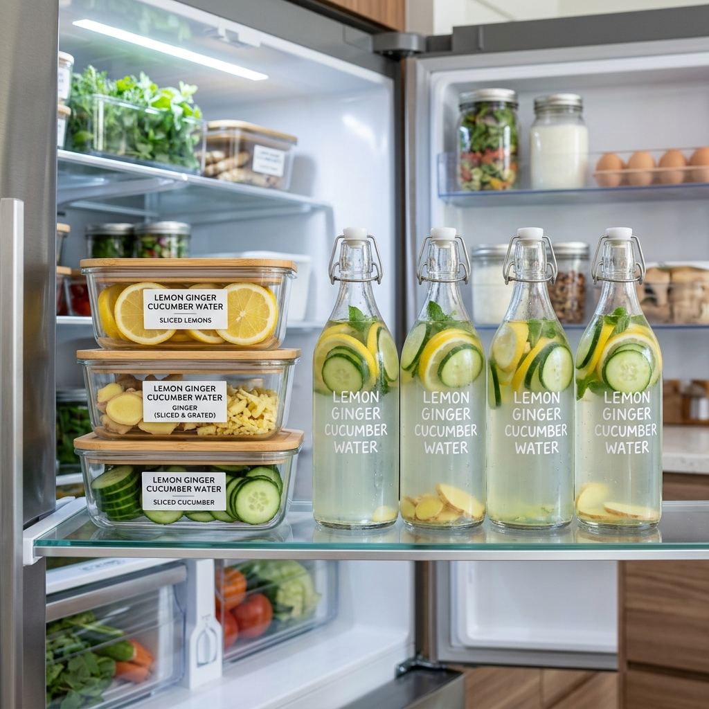 Lemon Ginger Cucumber Water Recipe